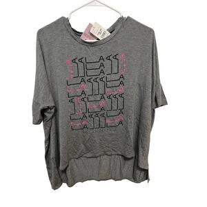 LA original black/pink letter woman crop top beach wear- NWT- One size fits all